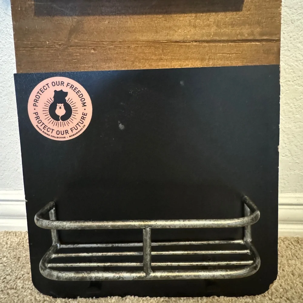 Rustic Mail and Key Holder, Chalkboard & Wall Storage Unit Entryway Organizer
